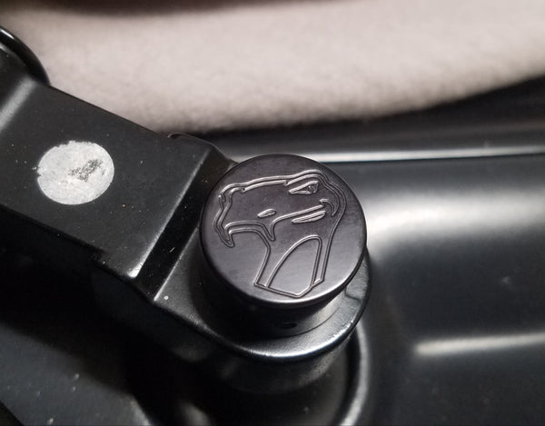 Gen 2 Dodge Viper Sneaky Pete Logo Windshield Wiper Nut Covers.